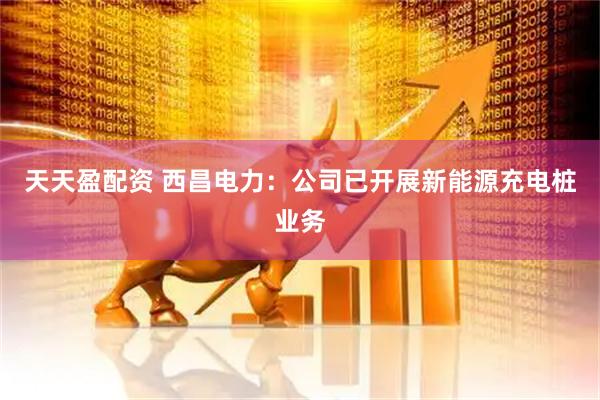 天天盈配资 西昌电力：公司已开展新能源充电桩业务